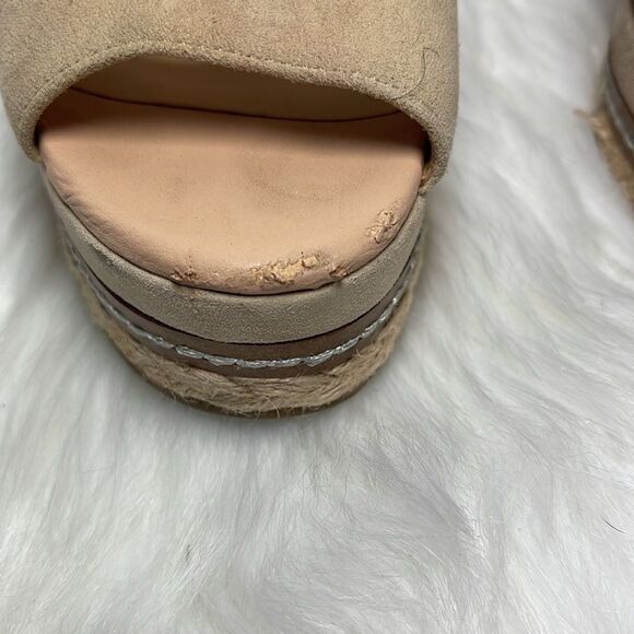 Sam Edelman Harriet Tan Suede Wedge Platform Sandals Sz 6.5 - Picture 2 of 7
